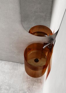 Подвесная раковина ABBER Kristall AT2705Opal 42см коричневый